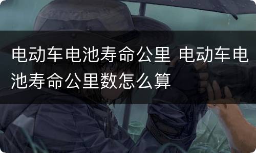 电动车电池寿命公里 电动车电池寿命公里数怎么算
