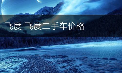 飞度 飞度二手车价格