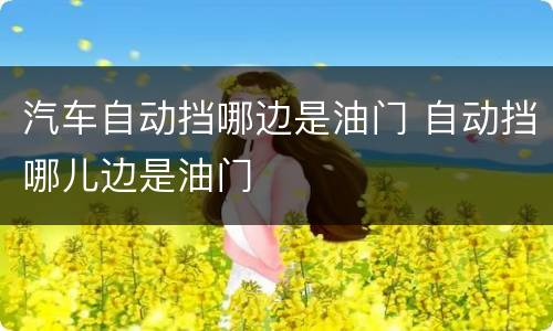 汽车自动挡哪边是油门 自动挡哪儿边是油门