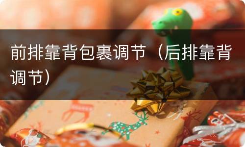 前排靠背包裹调节（后排靠背调节）