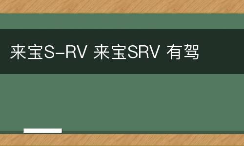 来宝S-RV 来宝SRV 有驾