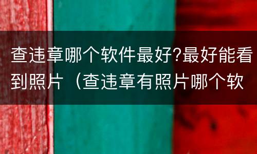 查违章哪个软件最好?最好能看到照片（查违章有照片哪个软件最好）