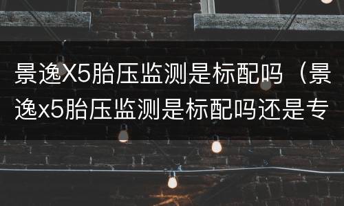 景逸X5胎压监测是标配吗（景逸x5胎压监测是标配吗还是专用）