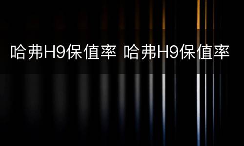哈弗H9保值率 哈弗H9保值率