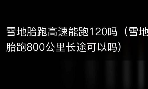 雪地胎跑高速能跑120吗（雪地胎跑800公里长途可以吗）