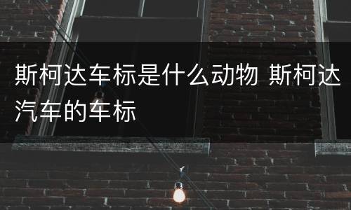 斯柯达车标是什么动物 斯柯达汽车的车标