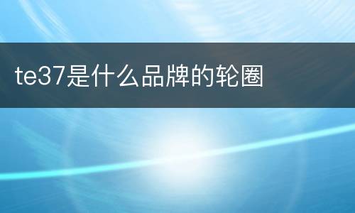 te37是什么品牌的轮圈