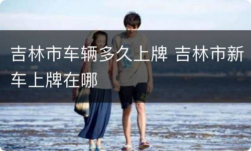 吉林市车辆多久上牌 吉林市新车上牌在哪