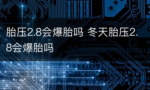 胎压2.8会爆胎吗 冬天胎压2.8会爆胎吗