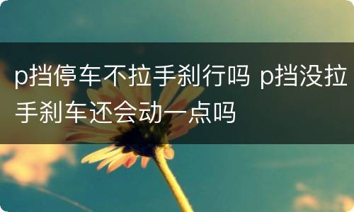 p挡停车不拉手刹行吗 p挡没拉手刹车还会动一点吗