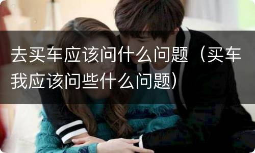 去买车应该问什么问题（买车我应该问些什么问题）