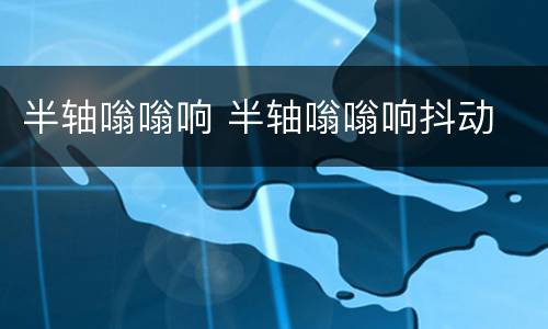 半轴嗡嗡响 半轴嗡嗡响抖动