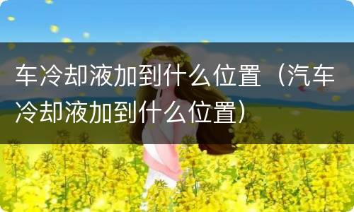 车冷却液加到什么位置（汽车冷却液加到什么位置）