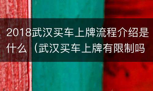 2018武汉买车上牌流程介绍是什么（武汉买车上牌有限制吗）