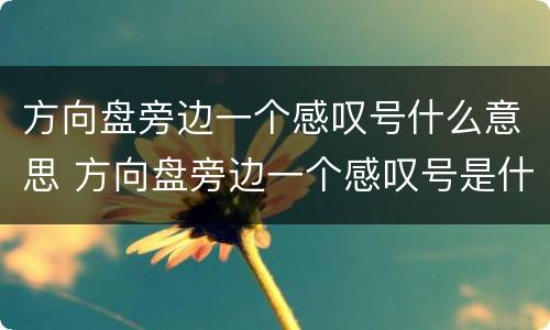 方向盘旁边一个感叹号什么意思 方向盘旁边一个感叹号是什么意思