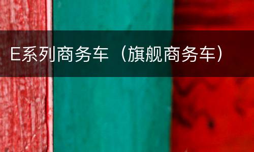 E系列商务车（旗舰商务车）