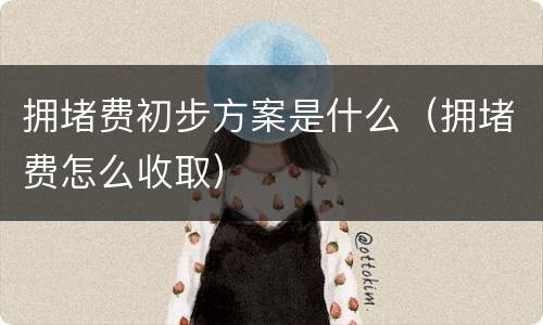 拥堵费初步方案是什么（拥堵费怎么收取）