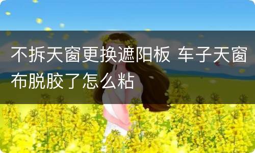不拆天窗更换遮阳板 车子天窗布脱胶了怎么粘