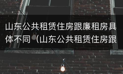 山东公共租赁住房跟廉租房具体不同（山东公共租赁住房跟廉租房具体不同吗）