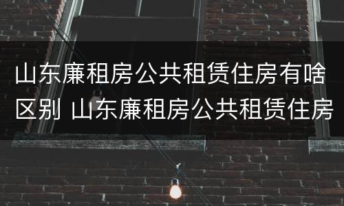 山东廉租房公共租赁住房有啥区别 山东廉租房公共租赁住房有啥区别呢