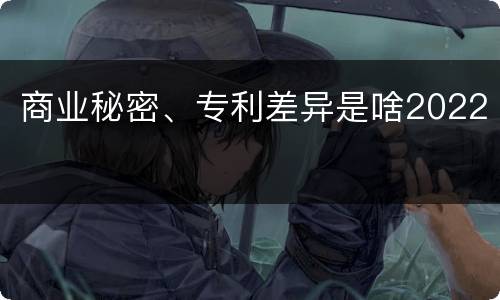 商业秘密、专利差异是啥2022