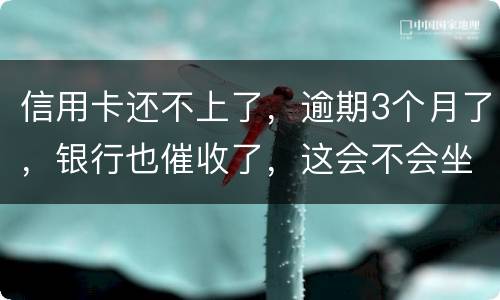 信用卡还不上了，逾期3个月了，银行也催收了，这会不会坐牢
