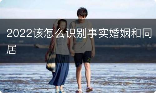 2022该怎么识别事实婚姻和同居