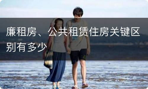 廉租房、公共租赁住房关键区别有多少
