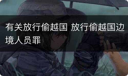 有关放行偷越国 放行偷越国边境人员罪 有关放行偷越国 放行偷越国边境人员罪