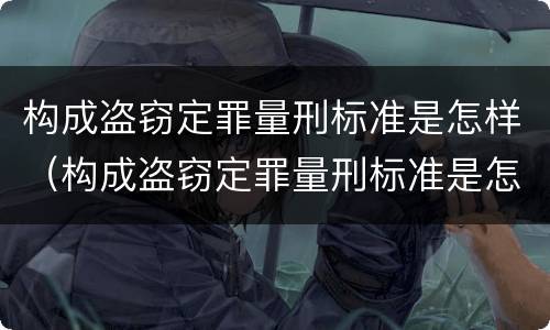 构成盗窃定罪量刑标准是怎样（构成盗窃定罪量刑标准是怎样确定的）