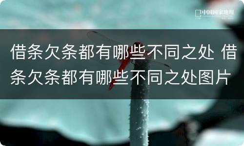 借条欠条都有哪些不同之处 借条欠条都有哪些不同之处图片