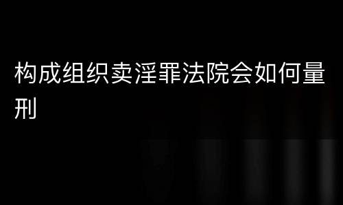 构成组织卖淫罪法院会如何量刑