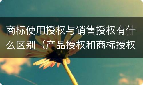 商标使用授权与销售授权有什么区别（产品授权和商标授权的区别）