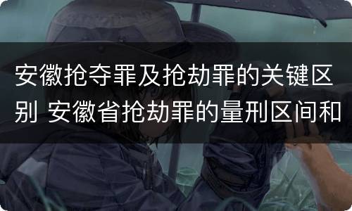 安徽抢夺罪及抢劫罪的关键区别 安徽省抢劫罪的量刑区间和量刑情节