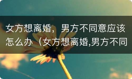 女方想离婚，男方不同意应该怎么办（女方想离婚,男方不同意应该怎么办理）