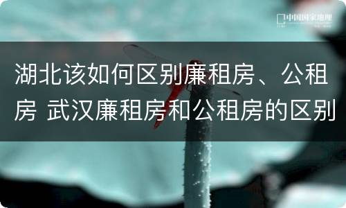 湖北该如何区别廉租房、公租房 武汉廉租房和公租房的区别