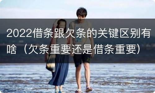 2022借条跟欠条的关键区别有啥（欠条重要还是借条重要）