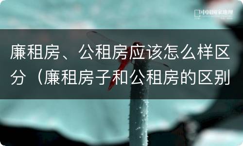 廉租房、公租房应该怎么样区分（廉租房子和公租房的区别）