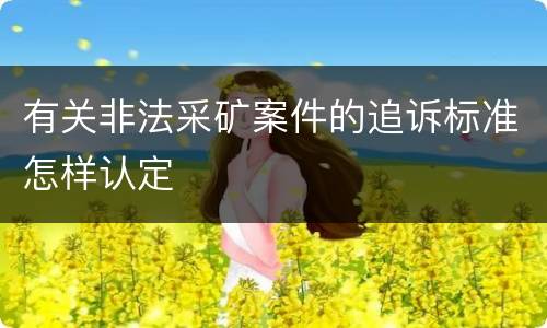 有关非法采矿案件的追诉标准怎样认定