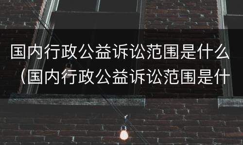 国内行政公益诉讼范围是什么（国内行政公益诉讼范围是什么规定）