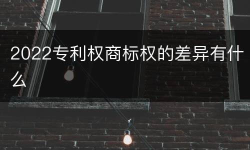 2022专利权商标权的差异有什么