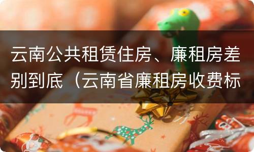 云南公共租赁住房、廉租房差别到底（云南省廉租房收费标准）