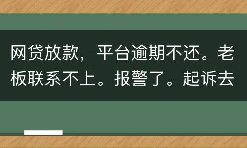 网贷放款，平台逾期不还。老板联系不上。报警了。起诉去凭电子协议法院采信吗