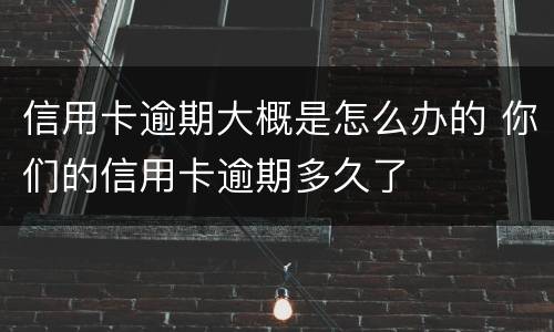 信用卡逾期大概是怎么办的 你们的信用卡逾期多久了