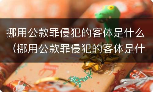 挪用公款罪侵犯的客体是什么（挪用公款罪侵犯的客体是什么意思）