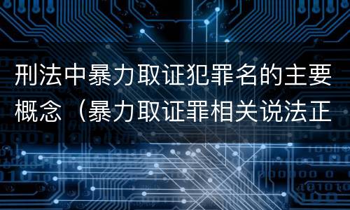 刑法中暴力取证犯罪名的主要概念（暴力取证罪相关说法正确的是）