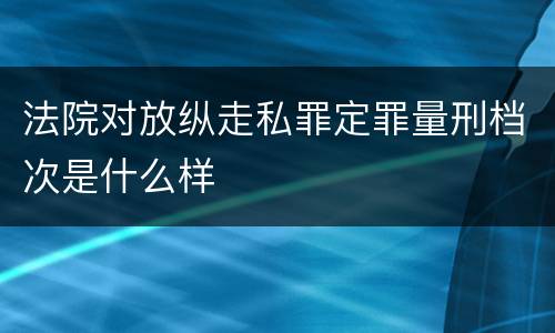 法院对放纵走私罪定罪量刑档次是什么样