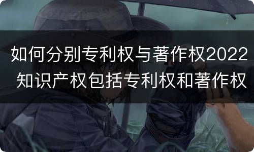 如何分别专利权与著作权2022 知识产权包括专利权和著作权吗