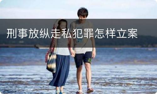 刑事放纵走私犯罪怎样立案