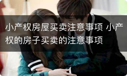 小产权房屋买卖注意事项 小产权的房子买卖的注意事项